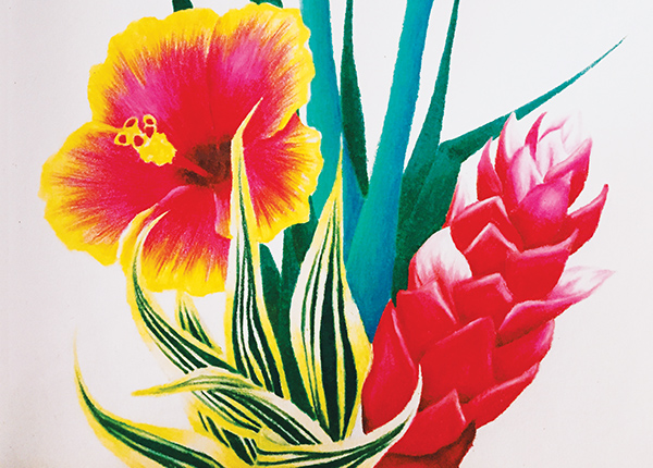 Tropical Flowers watercolor cropped