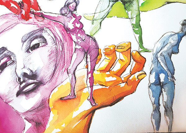 Hands and figures by Lorenzo Lizardi